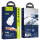 Мережевий зарядний пристрій Hoco N8 2xUSB-A (12W · 2.4A) з кабелем USB-A – Micro-USB (White)