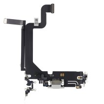 Шлейф для Apple iPhone 14 Pro Max с разъемом зарядки (White) (Original)