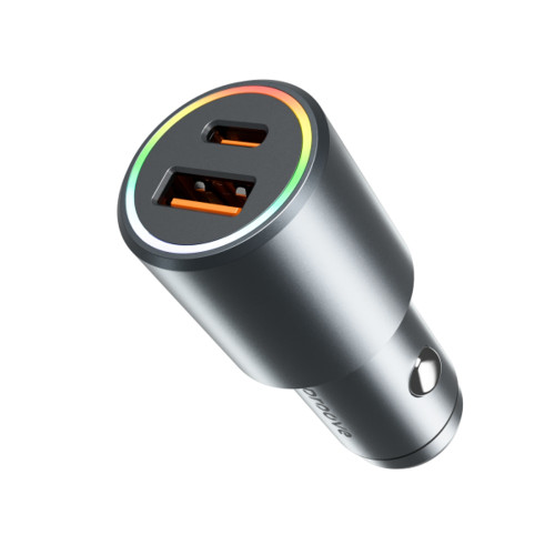 Автомобильное зарядное устройство Proove Double Energy Plus USB-A+USB-C (53W · 3A) (Metal Gray)
