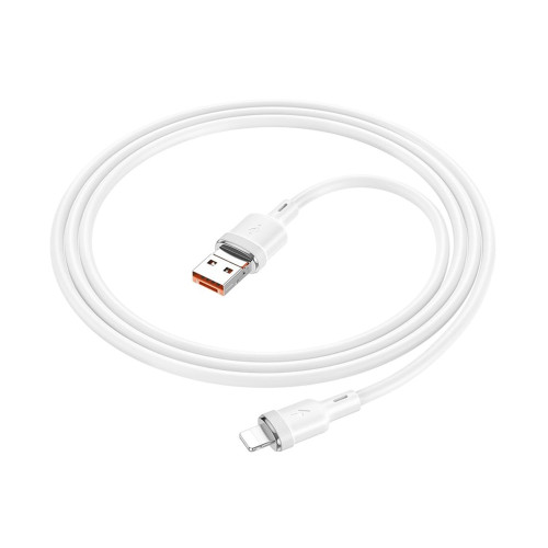 Кабель Hoco U131 2-в-1 USB-A+Type-C to Lightning (1.2 м) (White)