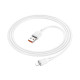 Кабель Hoco U131 2-в-1 USB-A+Type-C to Lightning (1.2 м) (White)