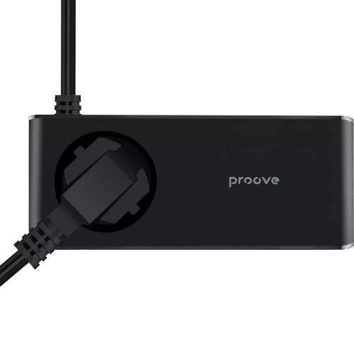 Мережевий фільтр Proove Homester Pro на 1 розетку (65W · 2xUSB-A+2xUSB-C · 1.5 м) (Black)