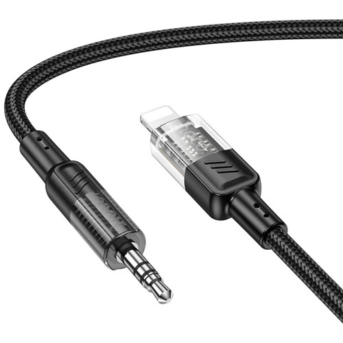 Аудиокабель AUX Hoco UPA27 Lightning – 3.5 мм (1.2 м) (Black)
