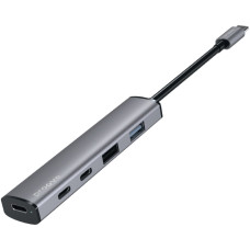 USB-хаб Proove Arc Link 5в1 (2xUSB 3.0 · 3xType-C) (Silver)