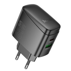 Сетевое зарядное устройство Hoco CS63A USB-A+USB-C (65W · 3A) (Black)