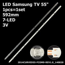 Підсвітка для телевізора Panasonic 55″ WVOD2059408M-YL (1 планка 587 мм, 7 LED, 3 В)