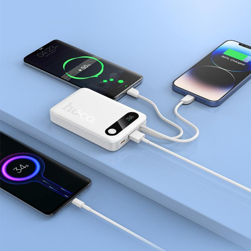 Повербанк Hoco J171 Edget 22.5W с кабелем 2в1 (10000 mAh) (Black)