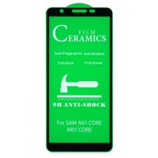 Защитная пленка Ceramic для Samsung A013 Galaxy A01 Core (2020) (Full Glue) (Black)