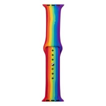 Ремешок для Apple Watch 38/40/41 мм Band Silicone (Rainbow)