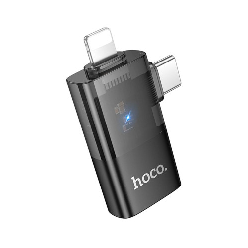 Перехідник Hoco UA36E Lightning/Type-C – USB-A (Black)