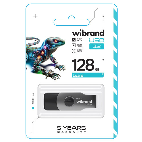 Флешка Wibrand Lizard 128GB USB 3.2 Gen 1 (Black)