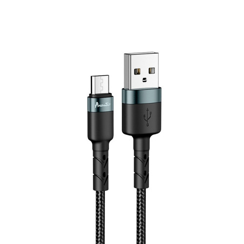 Кабель Avantis AC46m USB-A – Micro-USB (1 м · 15W · 3A) (Black)