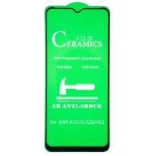 Защитная пленка Ceramic для Samsung A022 Galaxy A02 (2021) (Full Glue) (Black)