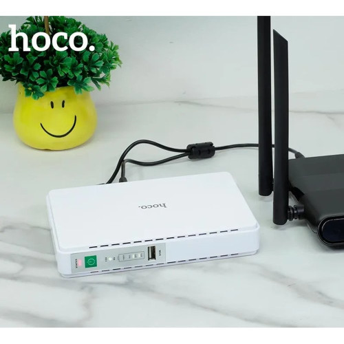 Бесперебойный блок питания Hoco DB25 Plus 5V 9V 12V (10000 mAh) (White)