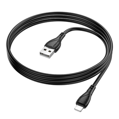 Кабель Borofone BX121 USB-A – Lightning (1 м · 2.4A) (Black)