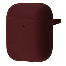 Чехол для AirPods 1/2 Silicone Case New (Bordo)
