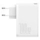 Сетевое зарядное устройство Baseus GaN5 Pro USB-A+2xUSB-C (140W · 5A) с кабелем Type-C – Type-C (CCGP100202) (White)