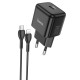 Мережевий зарядний пристрій Hoco N32 USB-C (30W · 3A) з кабелем Type-C – Lightning (Black)