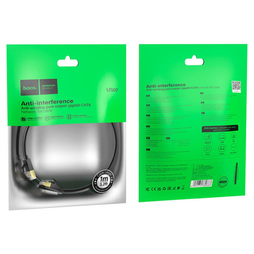 Патч-корд Hoco US07 RJ45 – RJ45 (1 м) (Black)