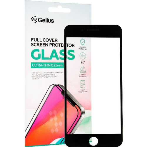Защитное стекло Gelius для Apple iPhone 7 Plus (Full Glue) (0.3 мм, 2.5D) (Black)