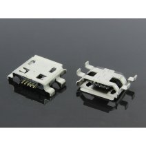 Роз'єм зарядки універсальний №09 для Lenovo S850 5 pin (4 кріплень) (контакти посередині) (Micro USB) без шлейфа (version A)