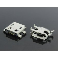 Роз'єм зарядки універсальний №09 для Fly IQ452 EGO Vision 1 5 pin (4 кріплень) (контакти посередині) (Micro USB) без шлейфа (version A)