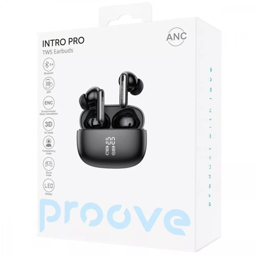 Наушники Bluetooth Proove Intro Pro TWS with ANC (APP) (Black)