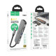 USB-хаб Hoco HB28 6в1 Type-C (HDMI · USB 3.0 · USB 2.0 · SD · microSD · PD) (Metal Gray)