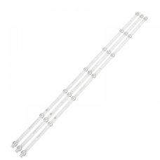 Пряма підсвітка для телевізора 39″ JL.D38571330-044AS-M (3 планки по 736 мм, 7 LED, лінза 15,5 мм, 3 В)