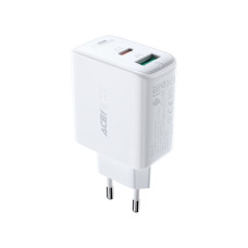 Сетевое зарядное устройство Acefast A5 USB-A+USB-C (32W · 2.4A) (White)