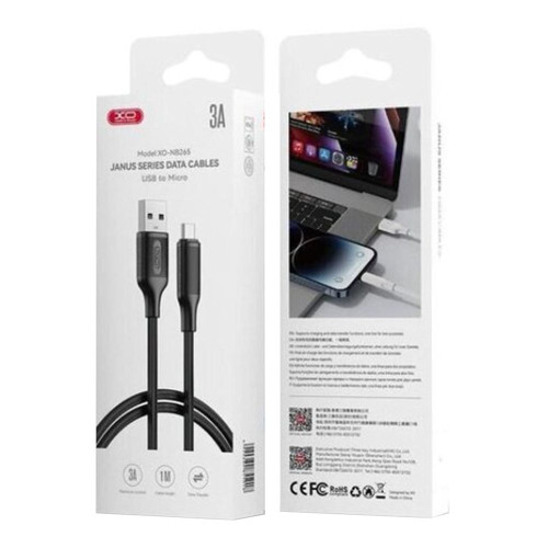 Кабель XO NB265 USB-A – Micro-USB (1 м · 12W · 2.4A) (Black)