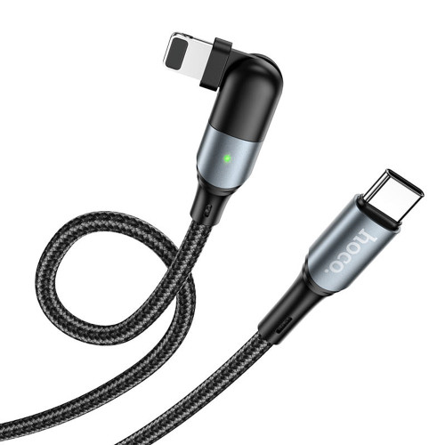 Кабель Hoco U100 Type-C – Lightning (1.2 м · 20W · 2.4A) (Black)