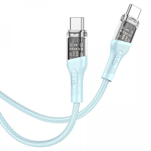 Кабель Hoco U111 Type-C – Type-C (1.2 м · 60W · 3A) (Blue)
