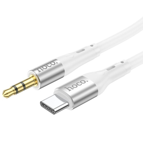 Аудіокабель AUX Hoco UPA22 Type-C – 3.5 мм (1 м) (White)