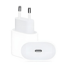 Сетевое зарядное устройство для iPhone USB-C with NFC (20W) (NO LOGO) (White)