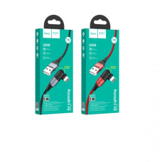 Кабель Hoco U100 Orbit USB-A – Lightning (1.2 м · 12W · 2.4A) (Red)