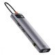 USB-хаб Baseus Metal Gleam Series 30Hz Version 5в1 Type-C (3xUSB 3.0 · HDMI 4K · Type-C · 100W) (Gray)