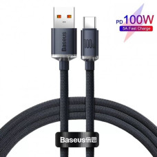 Кабель Baseus Crystal Shine Series USB-A – Type-C (1.2 м · 100W · 6A) (CAJY000401) (Black)