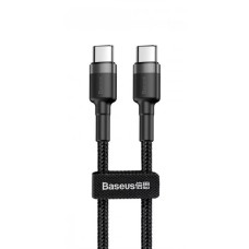 Кабель Baseus Cafule Type-C – Type-C (1 м · 60W · 3A) (CATKLF-GG1) (Black/Gray)