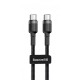 Кабель Baseus Cafule Type-C – Type-C (1 м · 60W · 3A) (CATKLF-GG1) (Black/Gray)