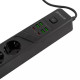 Мережевий фільтр Proove Power Socket P-04 на 4 розетки (4xUSB-A+2xUSB-C · 2 м) (Black)