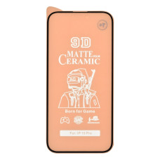 Защитная пленка Ceramic Matte для Apple iPhone 15 Pro (Full Glue) (Black)