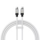 Кабель Baseus CoolPlay Series Type-C – Type-C (1 м · 100W · 5A) (CAKW000202) (White)