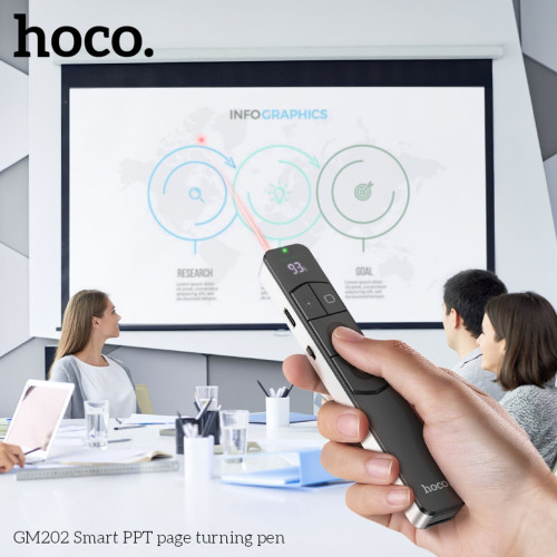 Лазерна указка Hoco GM202 Smart PPT (Silver)