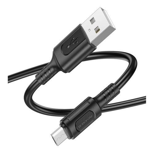 Кабель Borofone BX111 USB-A – Micro-USB (1 м · 12W · 2.4A) (Black)