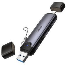 Картрідер Hoco HB56A Victory 5in1 Lightning USB-A 2.0 (Gray)