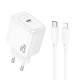 Мережевий зарядний пристрій Hoco CS53A USB-C (25W · 3A) з кабелем Type-C – Lightning (White)