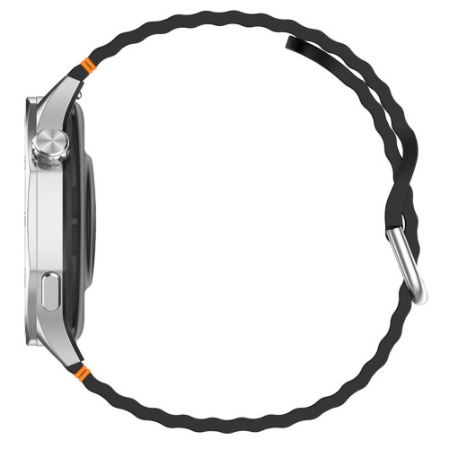 Ремешок универсальный 22 мм Silicone Wavy для Amazfit, Samsung, Huawei (Black)