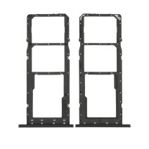 Держатель SIM-карты и карты памяти для Samsung A037 Galaxy A03s (2021) (2×SIM, карта памяти) (Black)