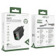 Мережевий зарядний пристрій Acefast A78 USB-A+USB-C (20W · 3A) (Black)